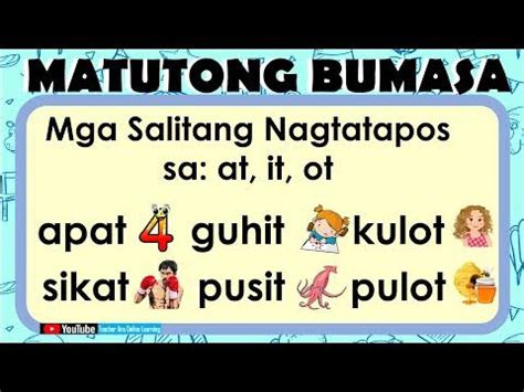 Mga salitang nagtatapos sa ot.